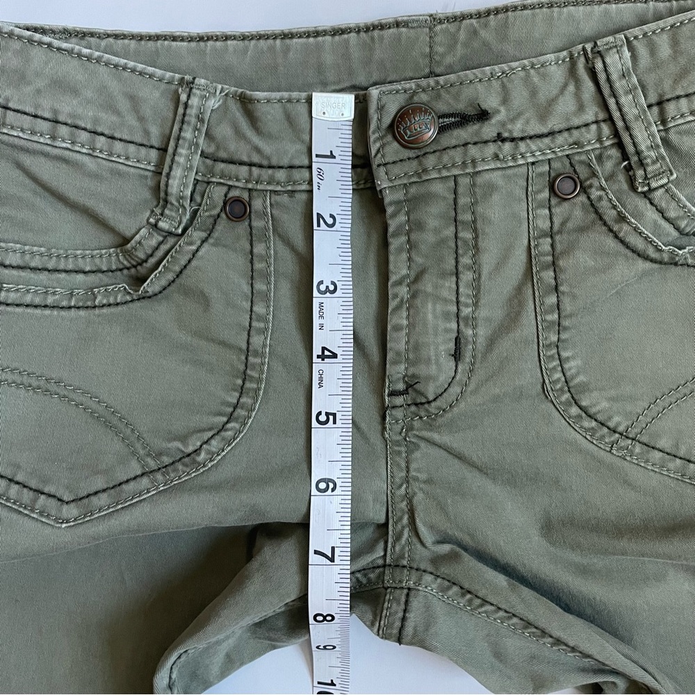 Faded Glory Girls Olive Green Flare Pants - Size 7 - Adjustable Waist - Picture 14 of 14